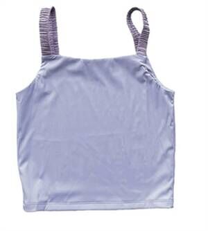 NEW LITTLE OLIN girl's accordion strap tank top in lavender